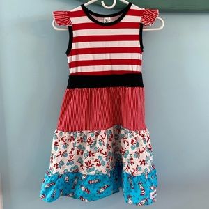 Chris n Missy Cat in the Hat Dr Seuss size 12 dress. Perfect for Universal NWOT